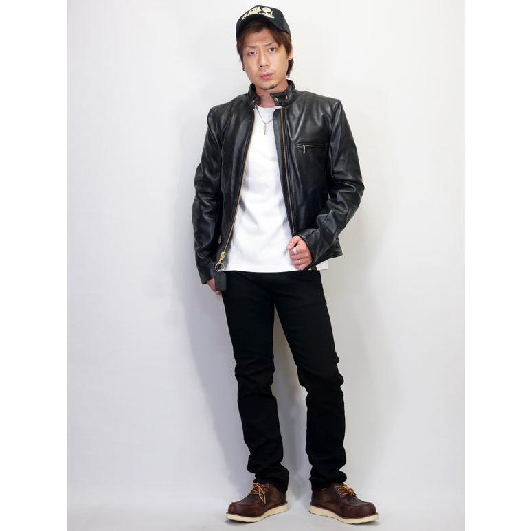 VANSON（バンソン） モデルBタイプ 立ち襟 シングルライダース レザー