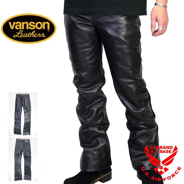 VANSON（バンソン） レザーブーツカットパンツ WOODSTOCK 本革 皮パン