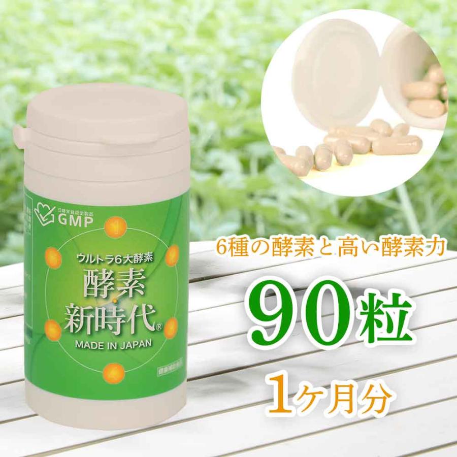 酵素新時代 90粒1ケ月分 1日3粒 酵素 サプリ 玄米 生酵素 非加熱 国産