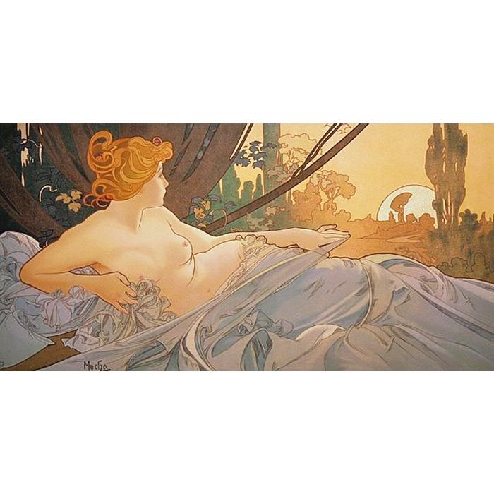 アルフォンス・ミュシャ/ 『夜明け』ed.102/300 シルクスクリーン 版画