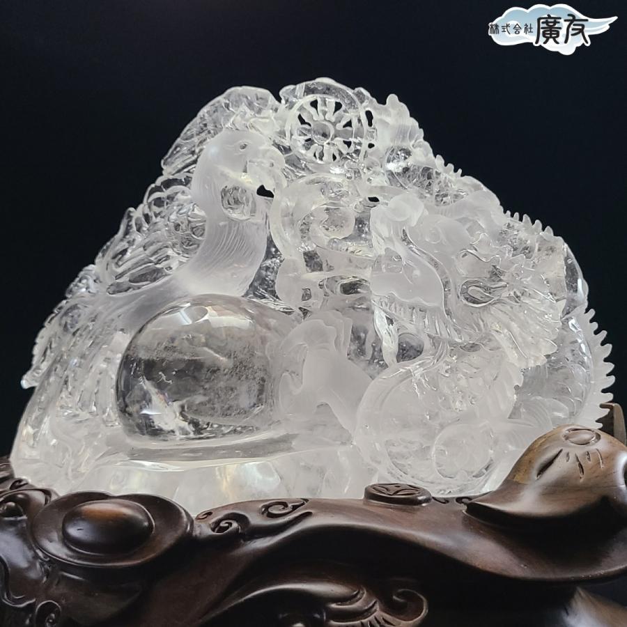 開運 龍の置物 龍 水晶 鳳凰 置物 龍彫刻 風水 玄関 パワーストーン