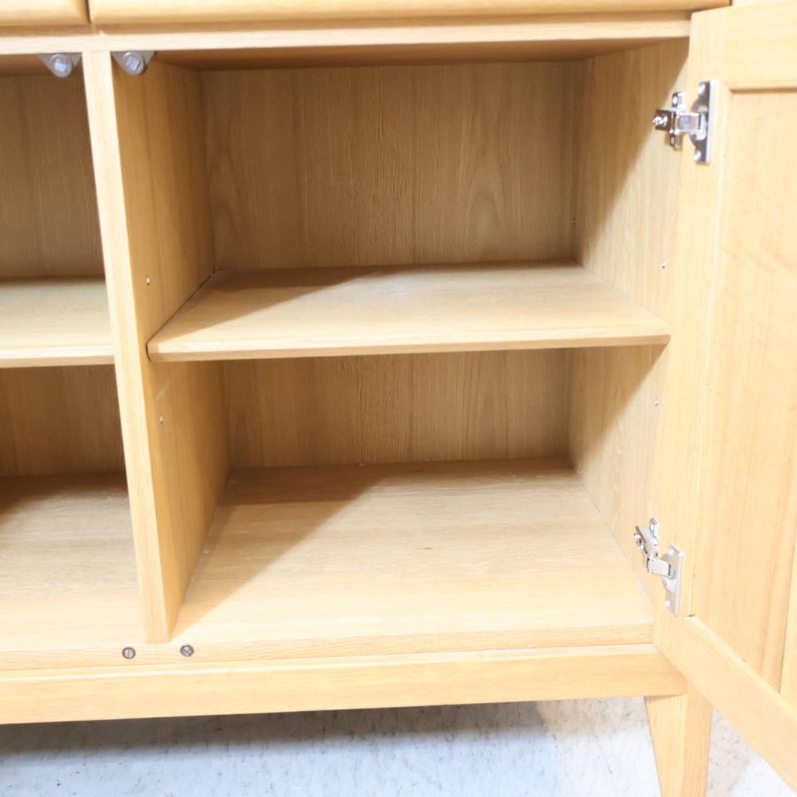 日進木工 nissin WHITE WOOD オーク材 食器棚 カップボード 飾り棚