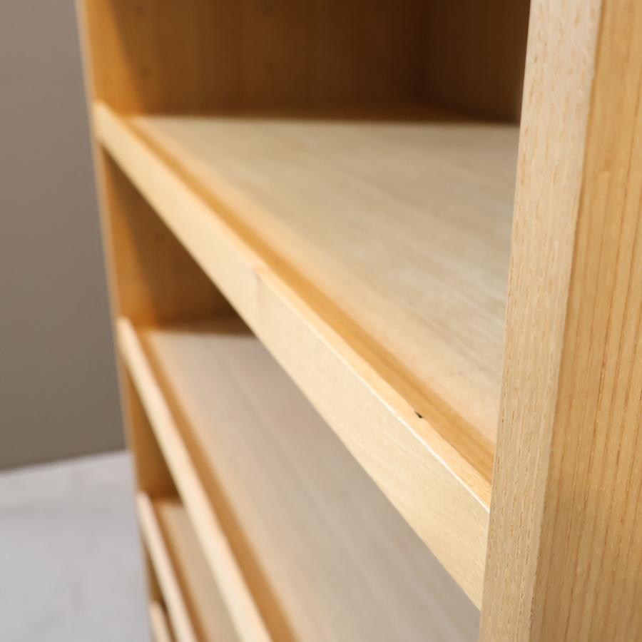 無印良品（MUJI） タモ材 木製収納 本棚 書棚 7段 ブックシェルフ