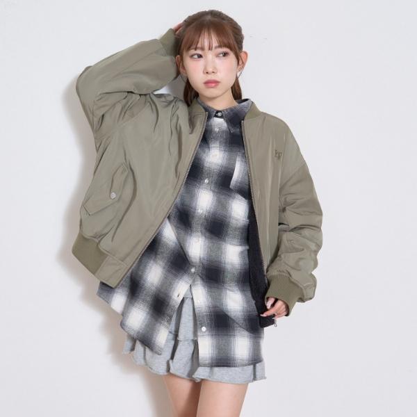 LOVETOXIC Lovetoxic ラブトキシック ボアリバーシブルMA1 アウター