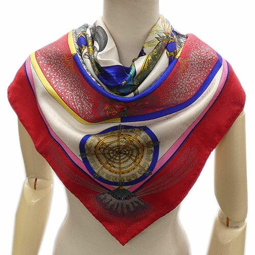 HERMES（エルメス） 美品 スカーフ カレ 90 シルク 100％ FEUX