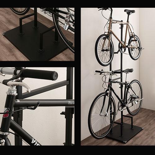 ぼん家具 自転車スタンド サイクルスタンド 2台用 自転車ラック 室内