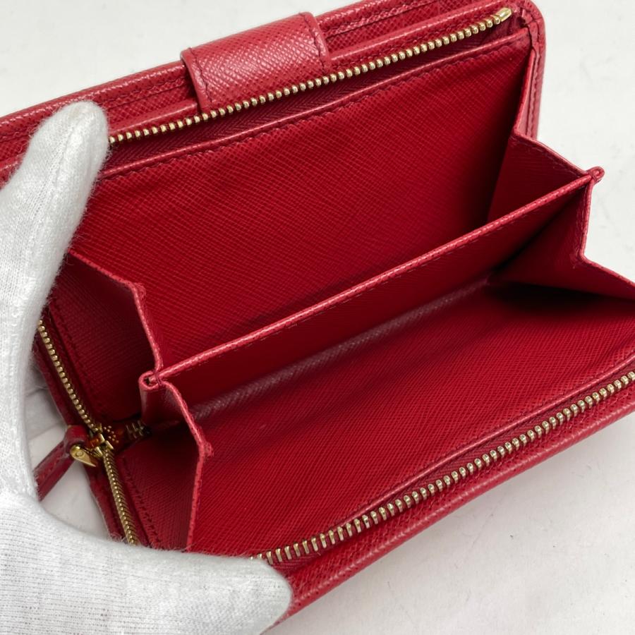 PRADA（プラダ） ロゴ 二つ折り財布 L字ファスナー 二つ折り財布