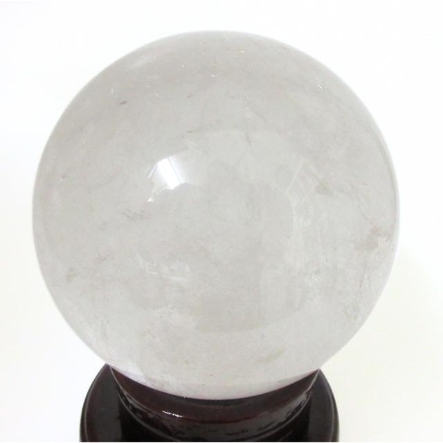 水晶玉 天然石 水晶丸玉 直径約10cm 重さ約1329g 台座付き
