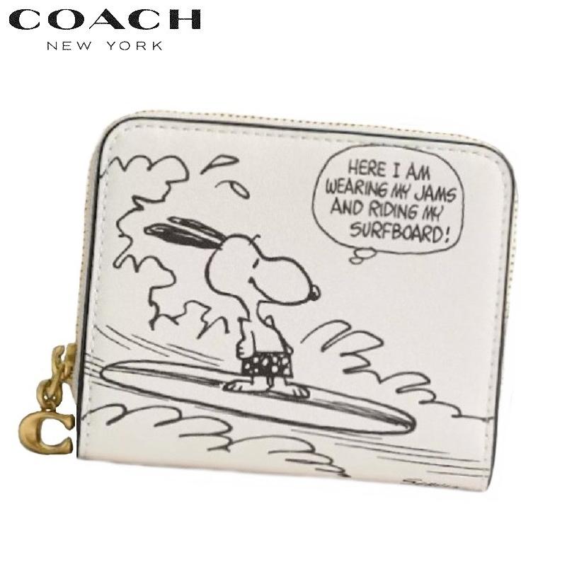 COACH（コーチ） X ピーナッツ コラボ スヌーピープリント 二つ折り