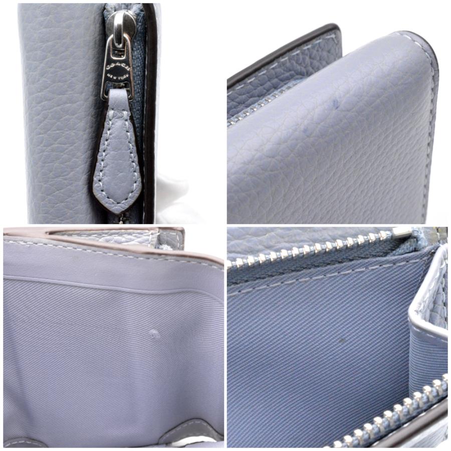 COACH（コーチ） CM238 三つ折り財布 ブルー系 ミニ財布 コンパクト