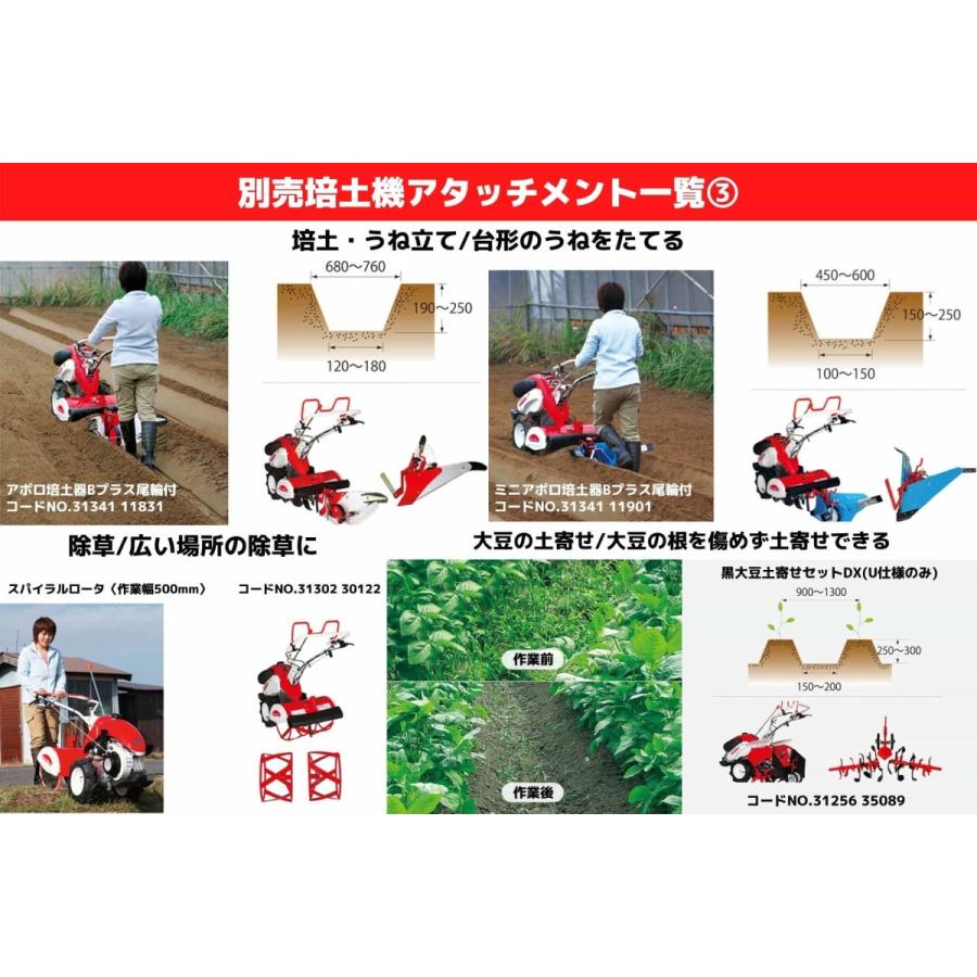 管理機 ミニ耕運機 マイボーイ MMR600ALN 耕運幅550mm 楽々畝立て 移動