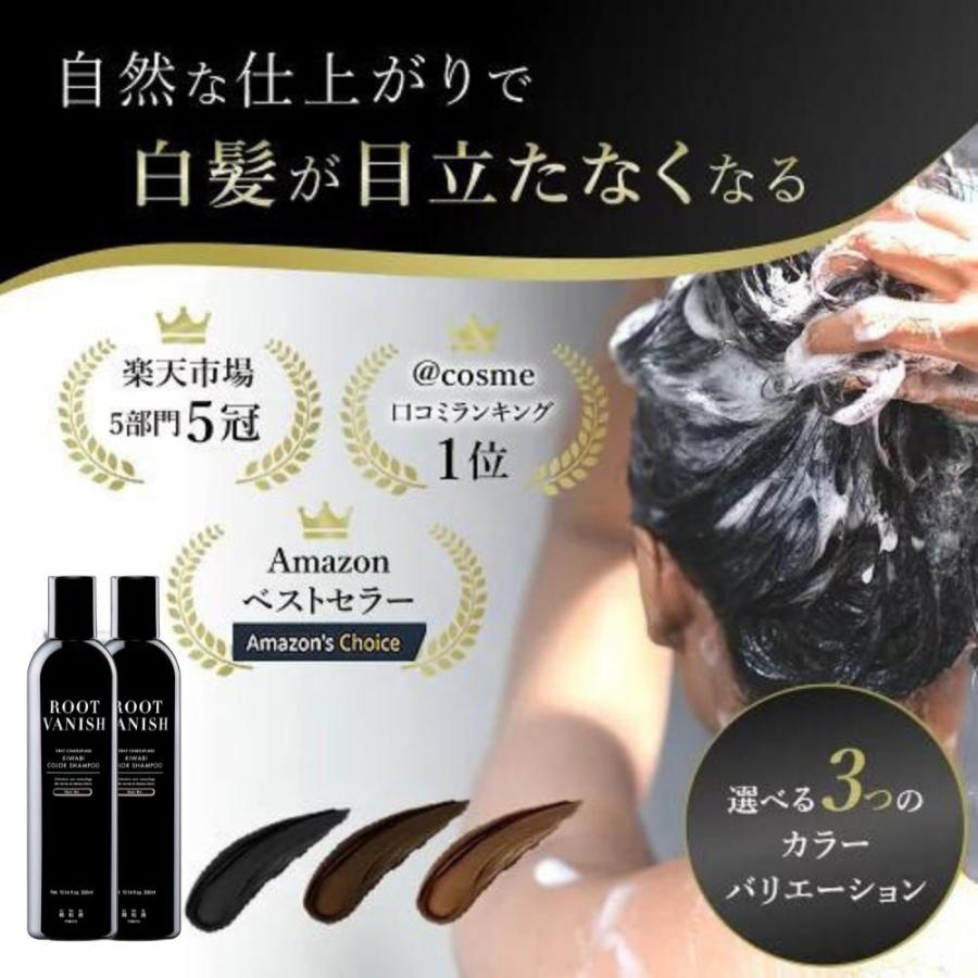 綺和美 白髪染め 2本セット カラーシャンプー 部分染め ヘアマニキュア
