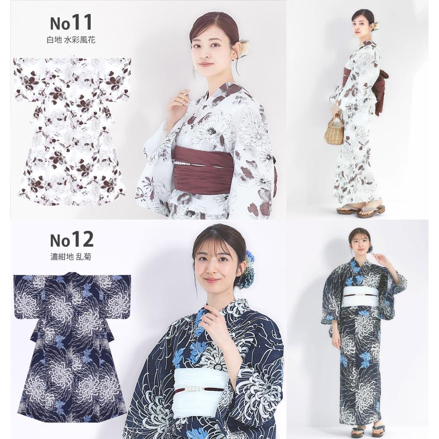NISHIORI レディース 浴衣単品 綿100% フラワー 大人の花柄 上品