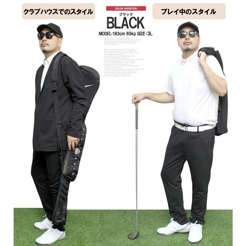大きいサイズ 激安 ゴルフウェア メンズ セットアップ ストレッチ