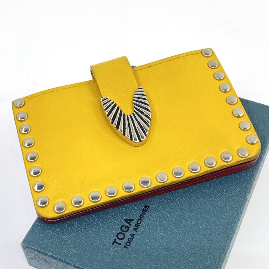 TOGA トーガ Leather wallet studs small レザー 二つ折り財布 TZ31