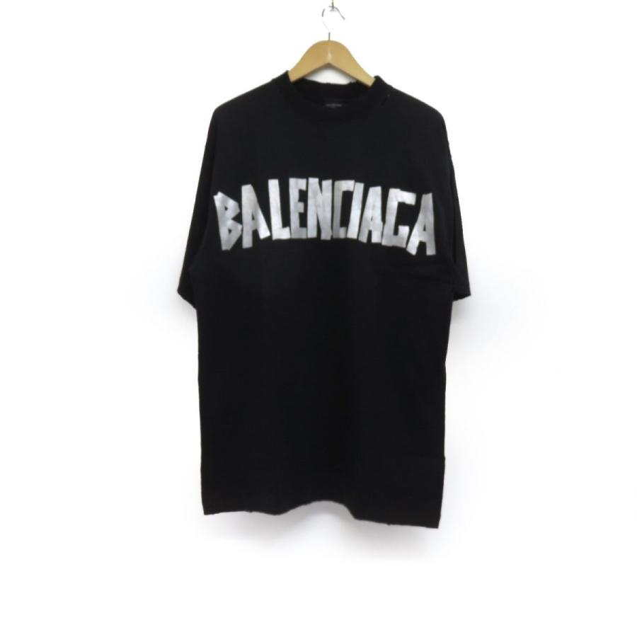 BALENCIAGA バレンシアガ Tape Medium Fit Tee 739784 ユーズド加工