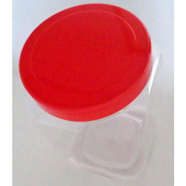 赤いフタ付き ポット容器 20個セット 送料無料 : 飴菓子専門店 金扇