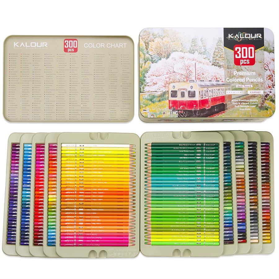 300色セット】色鉛筆 300色セット 油性色鉛筆 プロ専用 ソフト芯色鉛筆