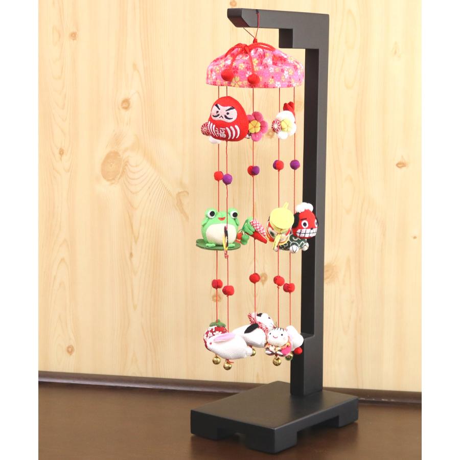 つるし雛 つるし飾り 吊るし雛 2種 全長52cm ちりめん ミニサイズ