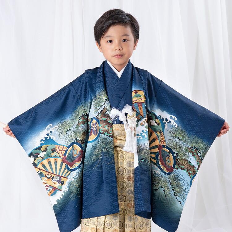 七五三 着物 5歳 羽織袴セット 男の子 10点フルセット 着付け