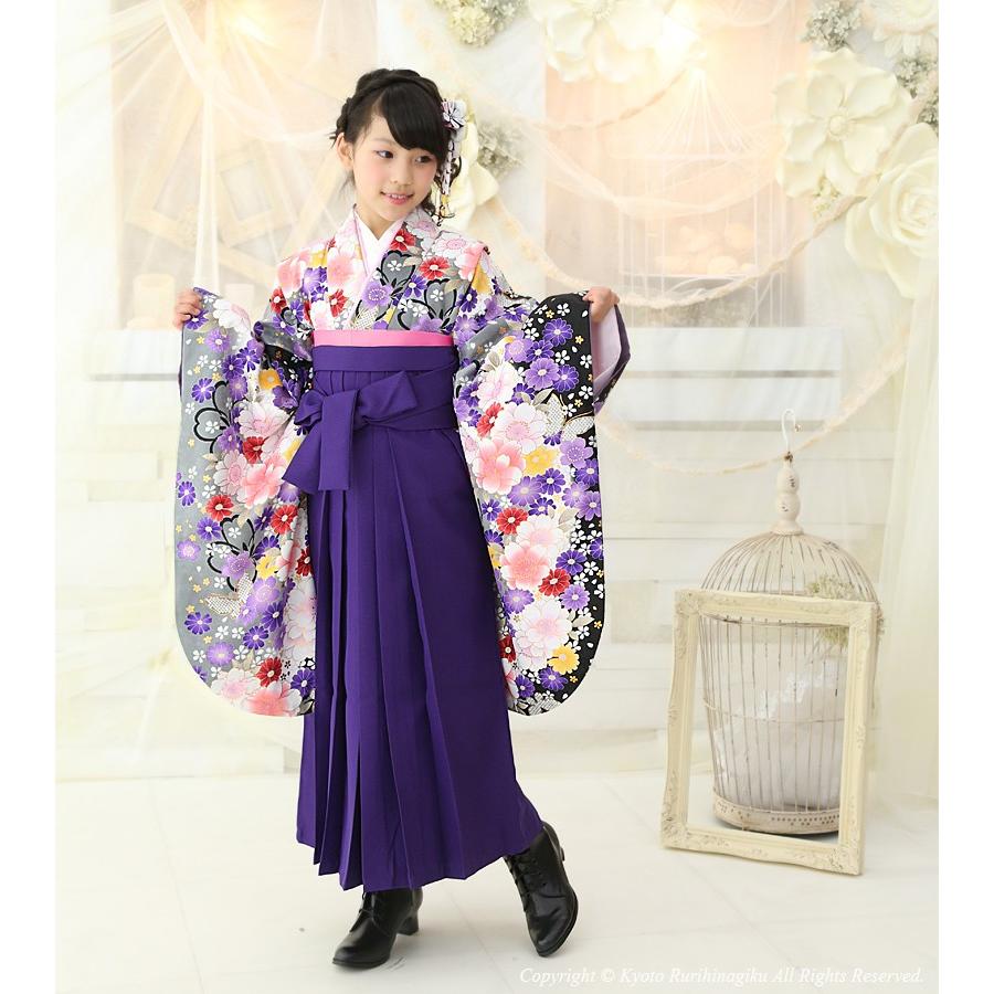 京都瑠璃雛菊 袴 小学生 卒業式 袴セット 小学校 女の子 セット はかま