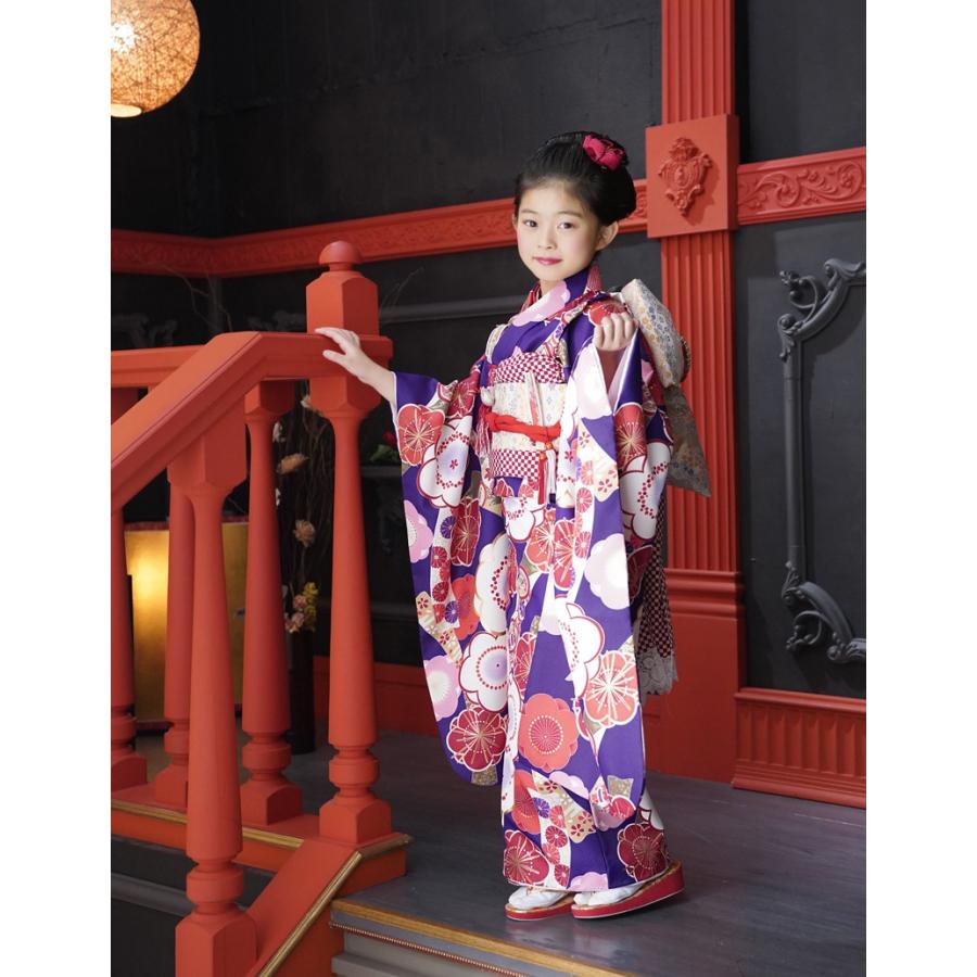 京都瑠璃雛菊 七五三 着物 7歳 フルセット 購入 販売 レトロ 一梅(いち