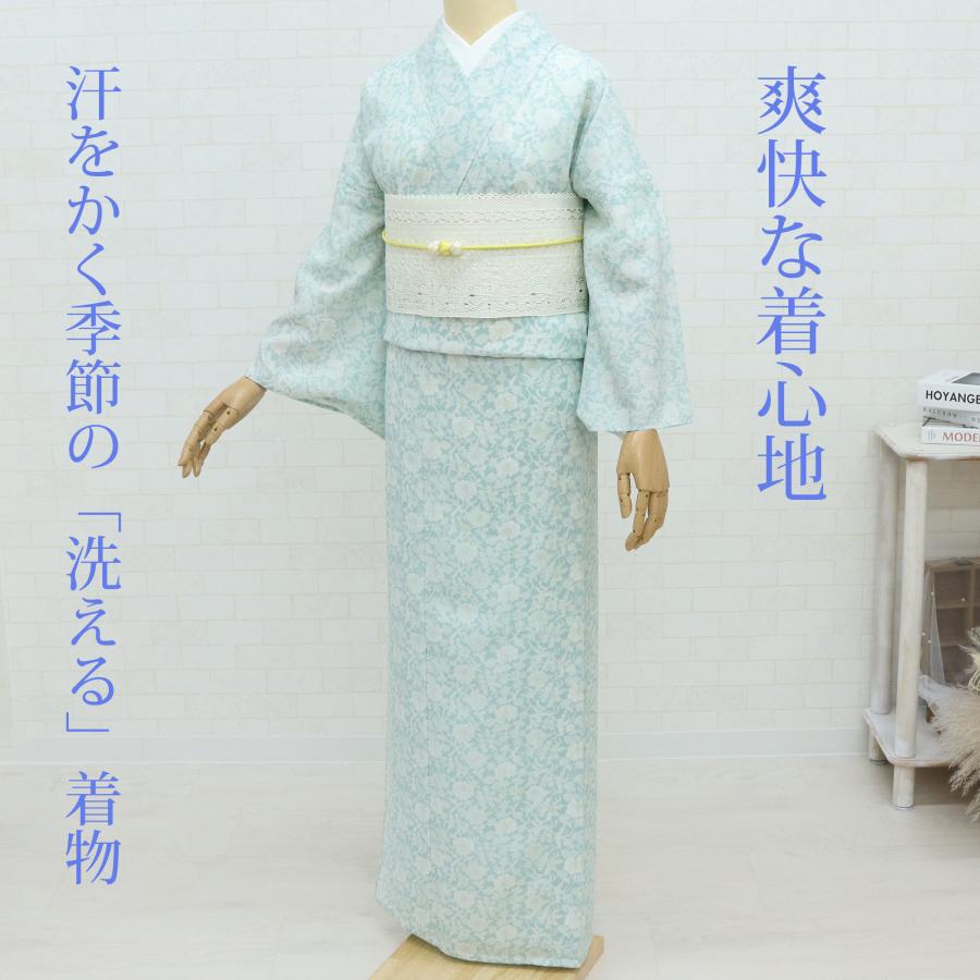 セオアルファ 洗える 着物 夏 単衣 小紋 仕立て上がり 浴衣 ゆかた 夏