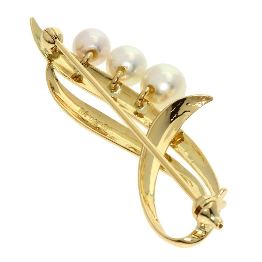 MIKIMOTO（ミキモト） パール 真珠 ブローチ K18イエローゴールド