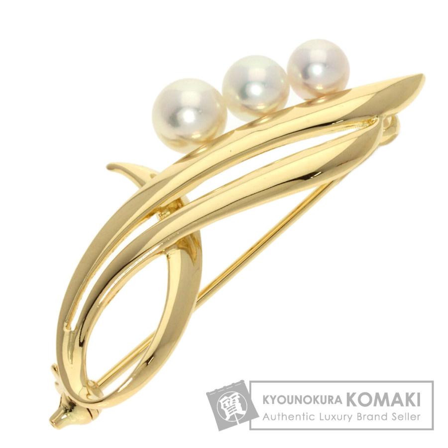 MIKIMOTO（ミキモト） パール 真珠 ブローチ K18イエローゴールド