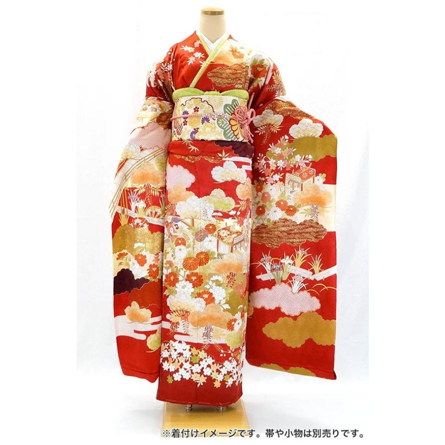 お買い上げありがとうございました 藤井寛 手描 友禅正絹振袖 f-500 袴