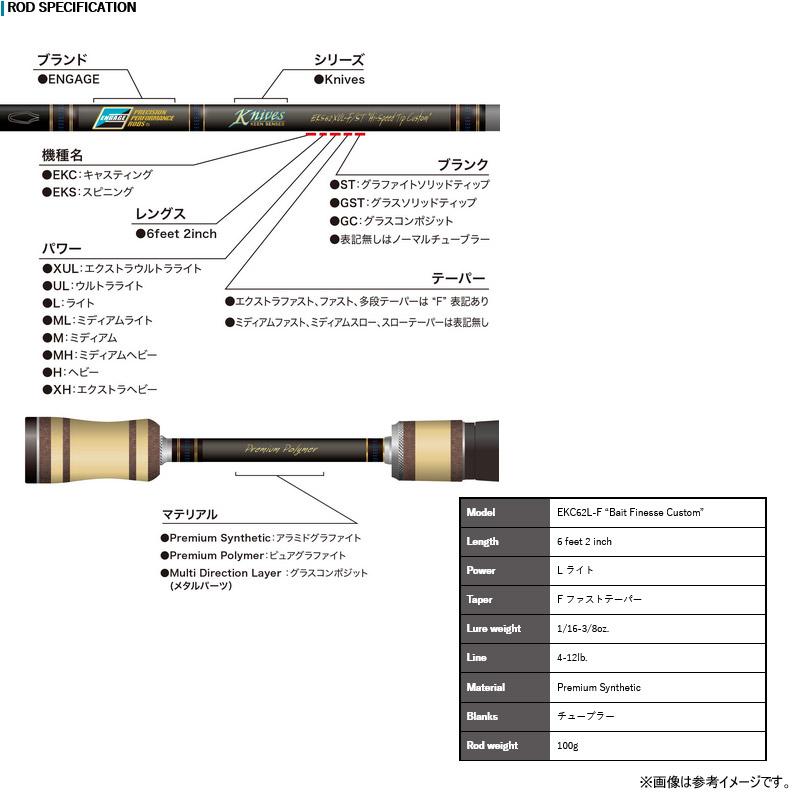 ○グラスルーツ エンゲージ ナイヴス EKC62L-F ベイトフィッシング