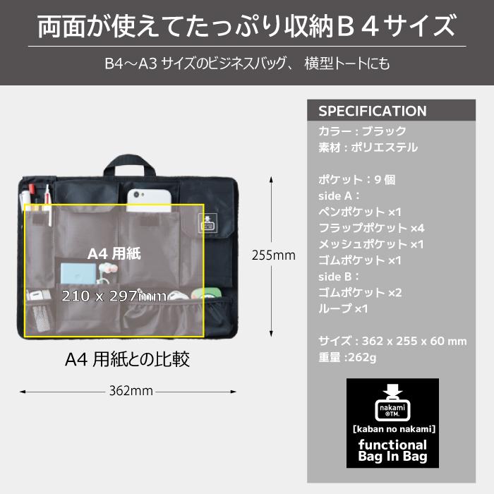 カバンの中身 バッグインバッグ B4 20周年限定カラー インナーバッグ