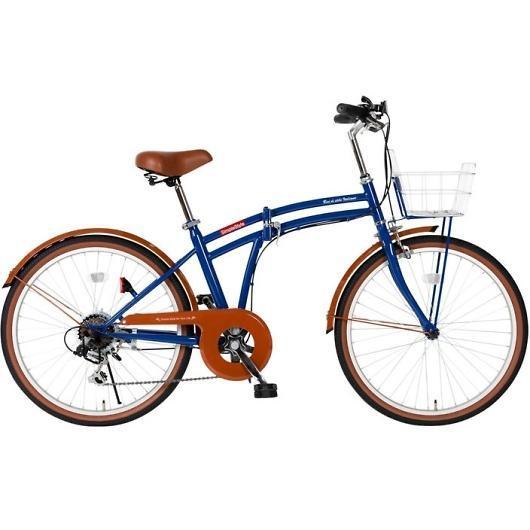 24型折畳自転車 シンプルスタイル 6段変速 (SS-PL246BS) カジュアルな