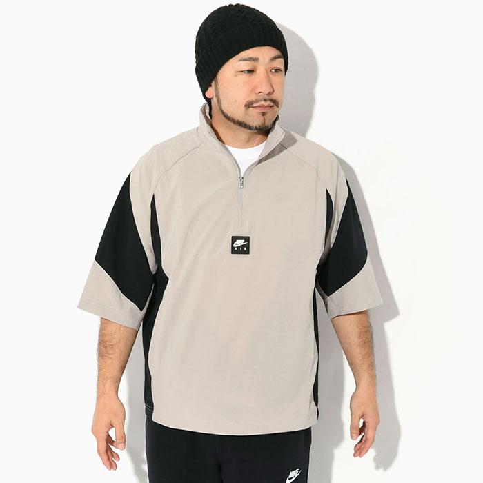 NIKE（ナイキ） シャツ 半袖 メンズ エア ハーフ ジップ グレージュ