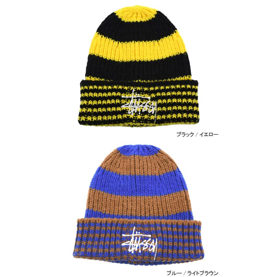STUSSY（ステューシー） ニット帽 STUSSY Striped Big Basic ( stussy