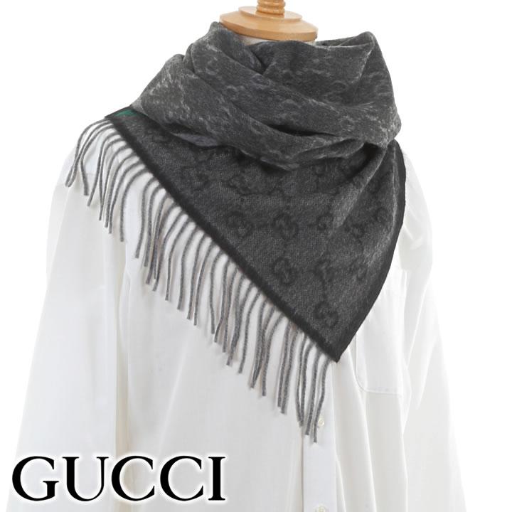 GG グッチ マフラー GUCCI ウェビングライン GG柄マフラー ユニ