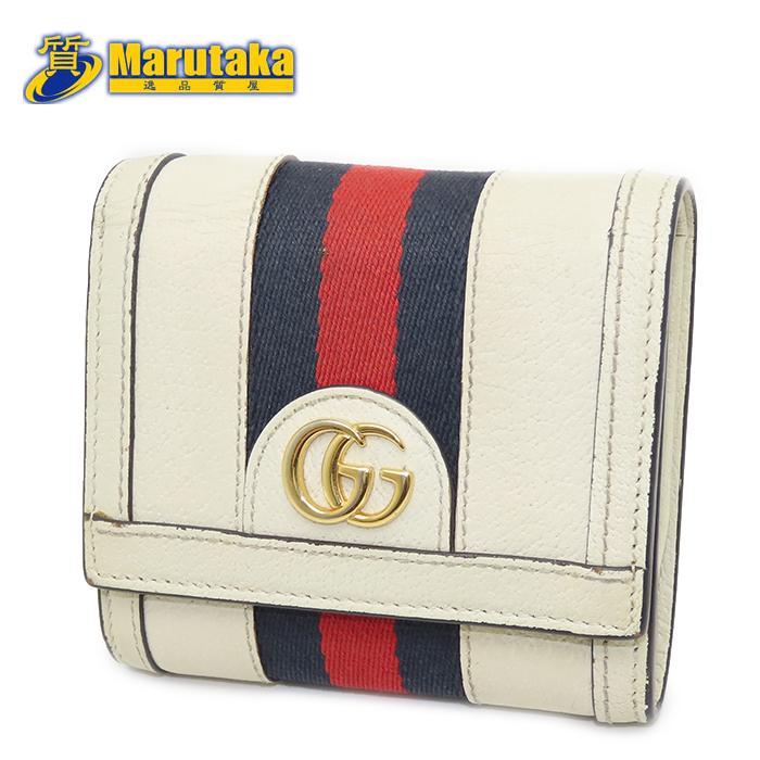 GUCCI（グッチ） コンパクトウォレット 598662 二つ折り財布 ホワイト