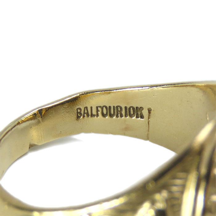 送料無料 BALFOUR バルフォア社製 カレッジリング 18号 10K ビンテージ