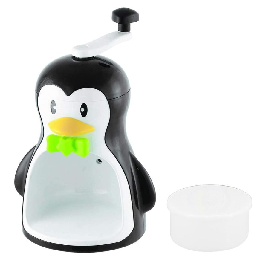 PEARL LIFE かき氷器 かき氷機 手動 バラ氷対応 ペンギン ブラック