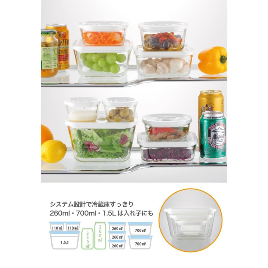 NEW 簡単密閉 iwaki イワキ 密閉パック＆レンジ 角型 5点 セット 耐熱