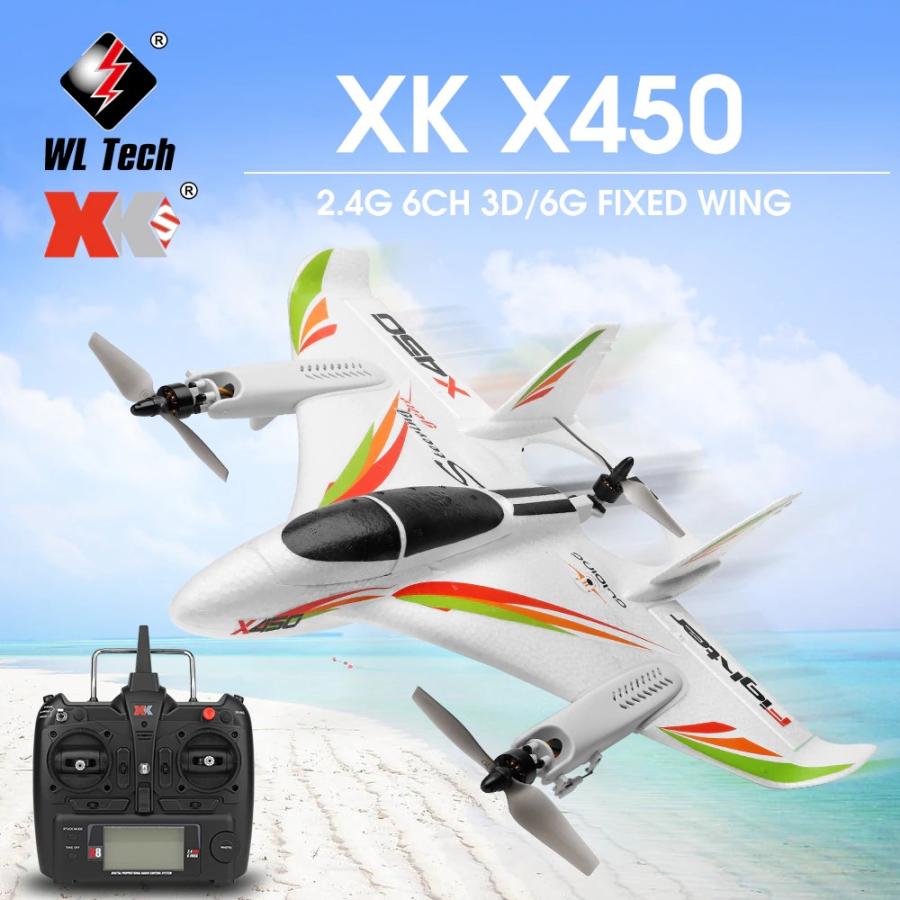W20230062 ラジコン 飛行機 グライダー Wltoys xk X450 2.4グラム 6CH