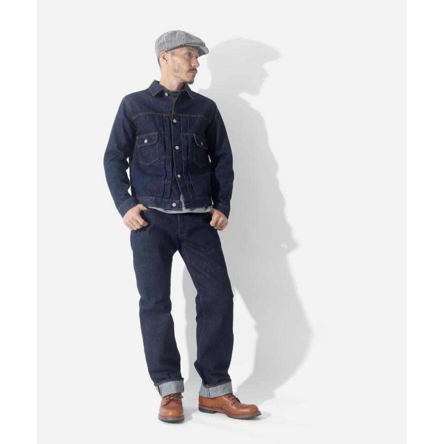 児島ジーンズ 公式通販 15oz セルビッチ ストレート デニム ボタン