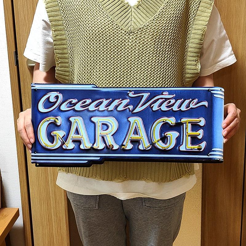 アメリカン レトロ ブリキ看板 アンティーク エンボスプレート Ocean