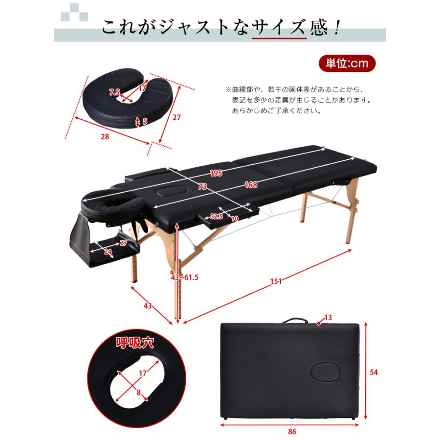 BTM マッサージベッド 折りたたみ 軽量 施術ベッド エステベッド