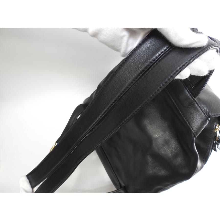 GIANNI VERSACE ヴェルサーチ バックパック メドゥーサ レザー黒