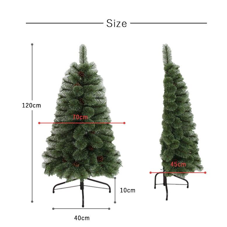 クリスマスツリー 半分 ハーフ 北欧風 リアル コンパクト 壁置き