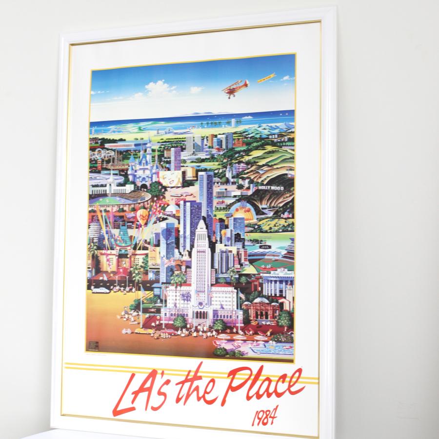 額入りポスター ヒロヤマガタ ＜CP HY39 LA's The Place 1984 ＞ 幅