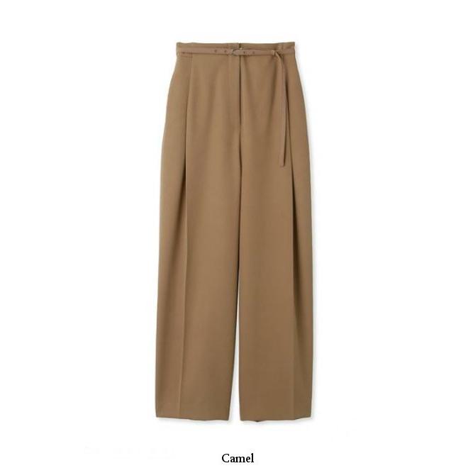 CELFORD（セルフォード） ベルト付きワイドタックテーパードパンツ 23