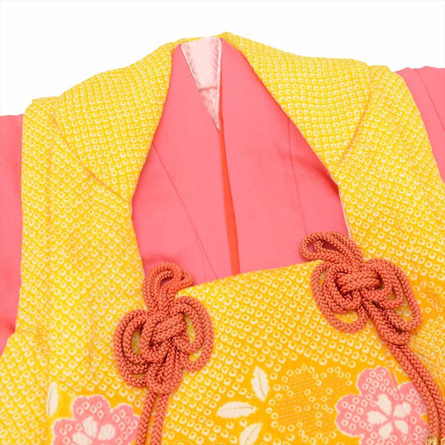 七五三 女の子 3歳 3点セット 着物 被布 長襦袢 化繊 仕立て上がり