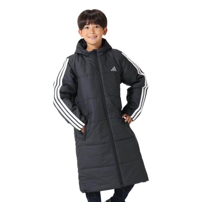 adidas（アディダス） ベンチコート ジュニア 3ストライプ ロング